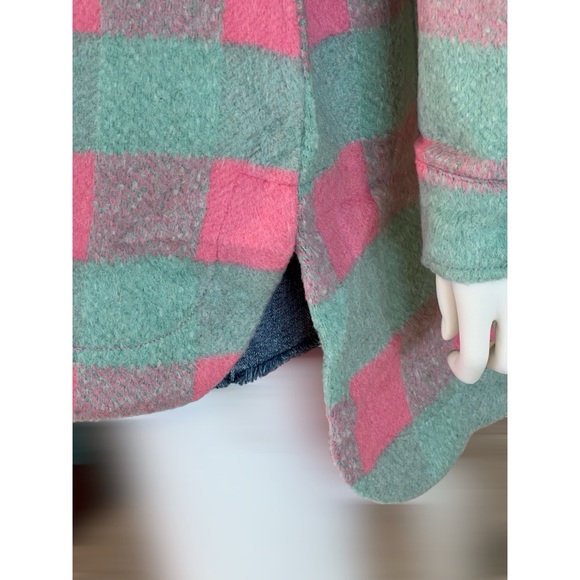 Color block checker print jacket S M L - Picture 4 of 6
